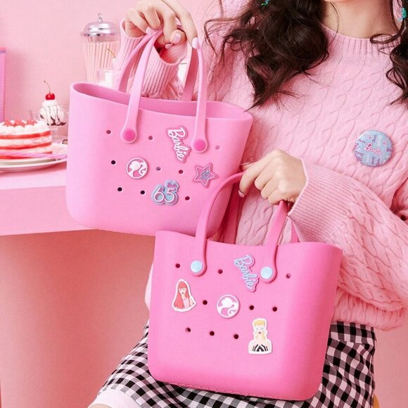 Pink Casual Women's Cartoon Pattern Tote Bag - Picture 3 of 7